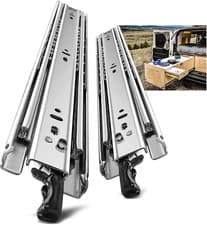 Image of AOLISHENG Heavy Duty Drawer Slides with Lock, 400mm, 68kg Capacity, 1 Pair