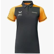 Image of Mclaren F1 Team Ladies Phantom/Papaya Polo Tee Shirt