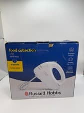 Image of New Russell Hobbs Food Collection Electric Hand Mixer with 6 Speeds - White