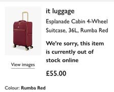 Image of It Luggage Esplanade Rumba Red 36l