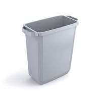 Image of Durable DURABIN Rectangular Waste Bin 60 Litre 282x590x600mm Grey 1800496050