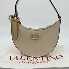 Image of Valentino Vlogo Signature Mini Leather Shoulder Bag