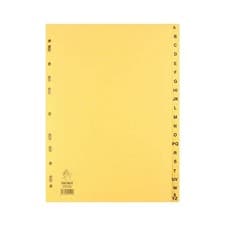 Image of Buff 20-Part Index For A4 Ring Binders or Lever Arch Files - A-Z (WX26011)