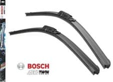Image of BOSCH AEROTWIN FLAT BLADE 650/450 A864S FRONT WINDSCREEN WIPER BLADES PAIR SET