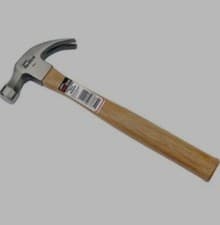 Image of DRAPER REDLINE 16OZ CLAW HAMMER WITH HARDWOOD SHAFT 450G, STOCK NO: 67665