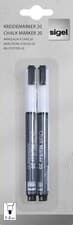 Image of SIGEL GL178 Chalk Marker 20, round-tip 1-2 mm, white, 2 pcs.