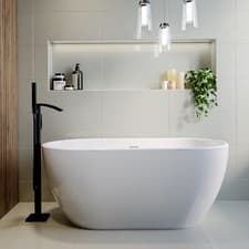 Image of Freestanding Double Ended Bath - Lisbon - 1400mm 1545mm 1645mm & 1800mm Sizes