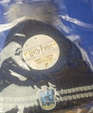 Image of Harry Potter Official Ravenclaw PomPom Beanie, One Size Harry Potter Beanie NEW