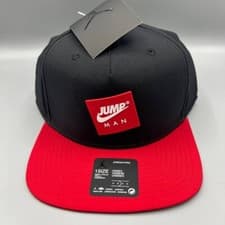 Image of Air Jordan Pro Hat Men Black Red Jumpman Snap Back Cap New
