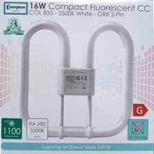 Image of Crompton 16W Compact Fluorescent CC col 835 - 3500K White - GR8 2 Pin