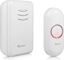 Image of Byron DBY-22311 Wireless Portable Doorbell Set, 150 m Range, 16 Melodies , Whit