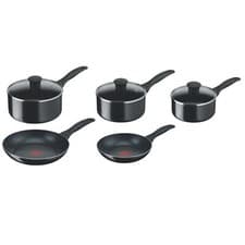 Image of Tefal Bistro B098S544 5 Pcs Non-Stick Cookware Saucepan Pots & Pan Set, Black