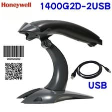 Image of Honeywell Voyager 1400G2D-2USB-1 2D Barcode Scanner Reader w/ USB Cable & Stand