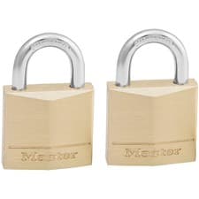 Image of Master Lock Solid Brass 30mm Padlock 4-Pin - Keyed Alike x 2