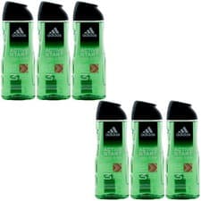 Image of Adidas Active Start Shower Gel 6 x 400ml XL Bottle - Body - Hair - Face