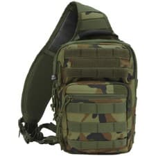 Image of Brandit US Cooper Sling Pack One Strap Backpack Everyday Carry Bag Woodland Camo