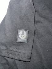 Image of BELSTAFF PHOENIX PATCH PIQUE COTTON POLO SHIRT IN BLACK SMALL RRP £95 BNWT