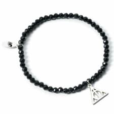 Image of Harry Potter Stone Bracelet With Sterling Silver Charm Deathly Hallows