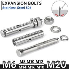 Image of SLEEVE ANCHOR FIXING FOR MASONRY STAINLESS STEEL 304 LOOSE BOLT TYPE M6 TO M20