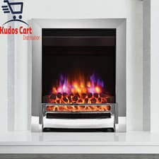 Image of Flare Ember Inset Electric Fire in Chrome 2Kw Heater Remote Control Thermostat