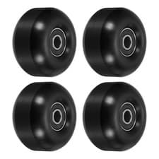 Image of 4Pcs 52mm Skateboard Wheels with Bearings Black Street Wheels for Skateboards