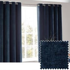 Image of Yard Heavy Chenille Eyelet Curtains, 90"x90" ( 229X229) , New