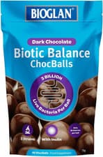 Image of Bioglan Biotic Balance Dark Choc Balls, 3 Billion CFU Probiotic, Live Culture...