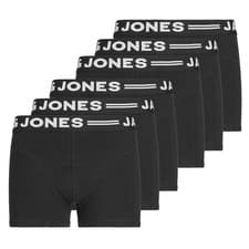 Image of Jack&Jones Boys Boxer Shorts, 6 Pack - Sense Trunks, Cotton Stretch, Log...