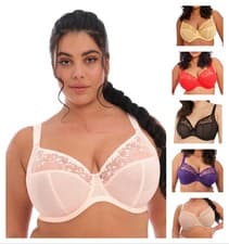 Image of Elomi Charley Bra Plunge Underwired Non Padded Supportive Womens Lingerie 4380