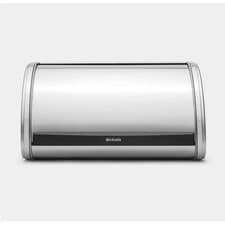 Image of BRABANTIA ROLL TOP MEDIUM BREAD BIN MATT STEEL / MATT STEEL SIDES