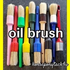Image of ONE HOOF OIL BRUSH OR TACK CLEANING BRUSH lots of colours deluxe or plain