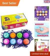 Image of Indulge with 8 Moisturizing Bath Bombs - Perfect Birthday & Xmas Gift