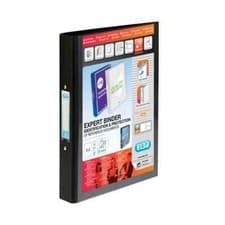 Image of Elba Vision 25mm 2 O-Ring Presentation Binder A4 Black 100080891