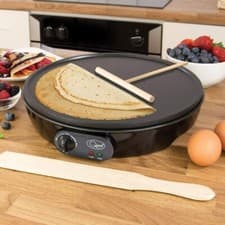 Image of Pancake Crepe Maker Electric 31cm Non Stick Cooking Plate Free Utensils Quest