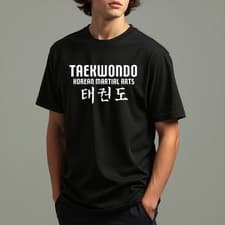 Image of Taekwondo Tenets T-Shirt Korean Martial Arts Top Training Club Casual Gift Tee