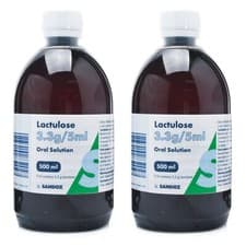 Image of Lactulose Solution - Constipation Relief - 500ml x 2 PACK - Brand May Vary