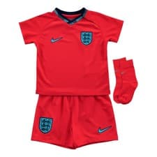 Image of Infants Football Baby Kit Red 2022-2023 England Away Toddler Soccer Jersey Set