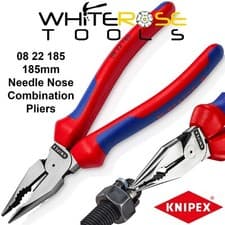 Image of Knipex Needle Nose Combination Pliers 185mm Multi Component Grips 08 22 185