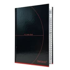 Image of 192 Pages A5 Hard Cover A-Z Index Notebook Ruled Book Concept Student's Notebook