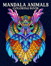 Image of Mandala Animals: Adult Coloring Book with Relaxing Mandalas Patterns Features Ow