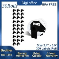 Image of 40Rolls Compatible Brother DK-1202 Shipping Label 2.4" x 3.9" QL Label Printers