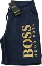 Image of HUGO BOSS BRAND NEW TERRY COTTON 2 SIDE POCKETS SWEAT SHORTS
