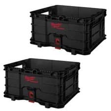 Image of Milwaukee 4932471724 PACKOUT Crate Heavy-duty Durable Storage Twin Pack