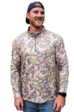 Image of Burlebo Men's Long Sleeve Performance Quarter Zip Sweatshirt
