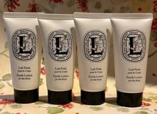 Image of 4 DIPTYQUE LAIT FRAIS FRESH LOTION FOR THE BODY MINI 1 oz / 30ml EA SEALED