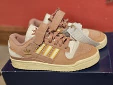 Image of Adidas Men's Forum 84 Low Originals Size 10.5 Suede Clay/Cream/Gold | FZ6293 |