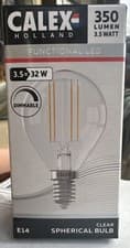 Image of (Box of 5) - CALEX 474482 3.5W LED Filament Ball Lamp 2700K E14 Clear Dimmable