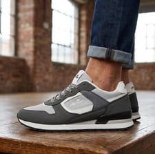 Image of Mens Ellesse Classic 80s Trainers Runner Style All Sizes Grey Retro Vintage ELDG