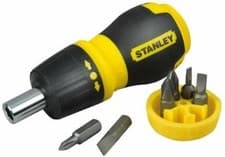 Image of Stanley STA066358 Ratcheting Stubby Screwdriver Bit Set Phillips / Pozi 0-66-358