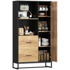 Image of HOMCOM Storage Cabinet, Kitchen Pantry Cupboard with Drawers, Shelves